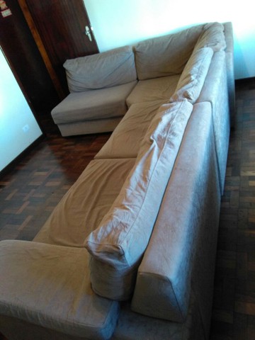 Sofá tecido em veludo