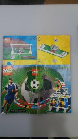 Lego 3413 e Lego 3403 - Arquibancada e gol futebol - Foto 3