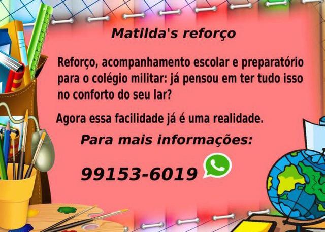 Promoção de aula de reforço na matildas!