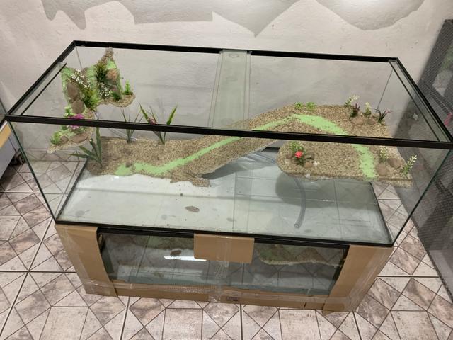 Terrário aquaterrario com cascata de água, novo e decorado - Foto 2