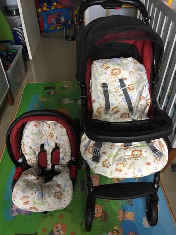Burigotto Peg Perego Carrinho de bebê + bebê conforto - Foto 3