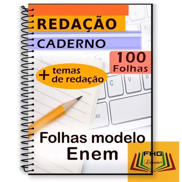 Caderno De Reda O Enem Folhas Temas De Reda Es Livros E Revistas Coqueiro Seco