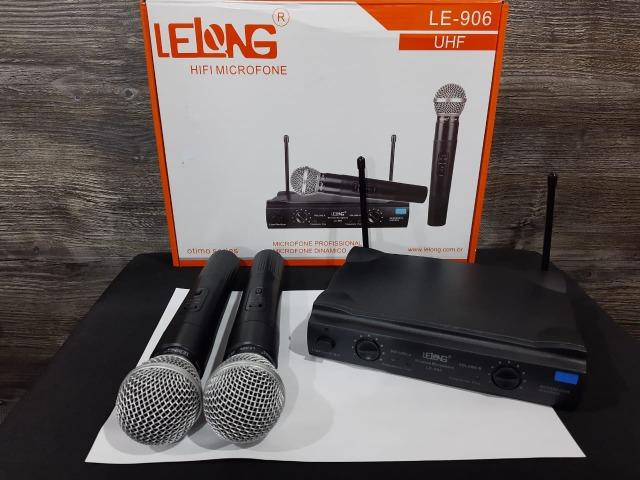 Microfone Duplo sem Fio UHF - Foto 4