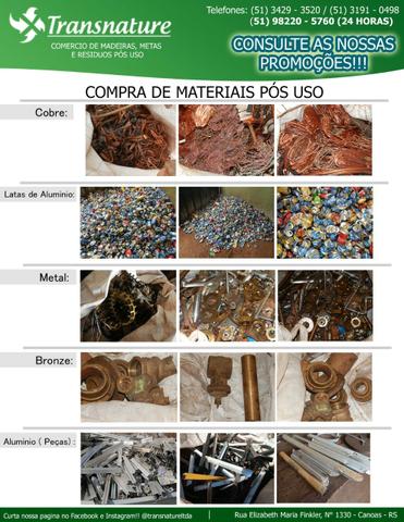 Compra e venda de ferros, metais, cobre , latinhas , aluminio, chumbo