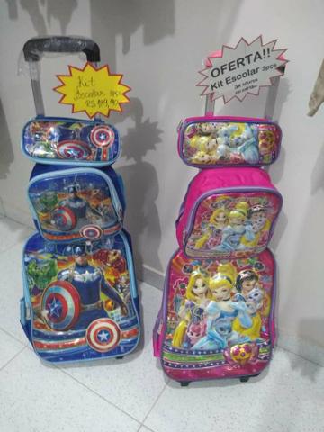 Kit Escolar 3pçs 3D