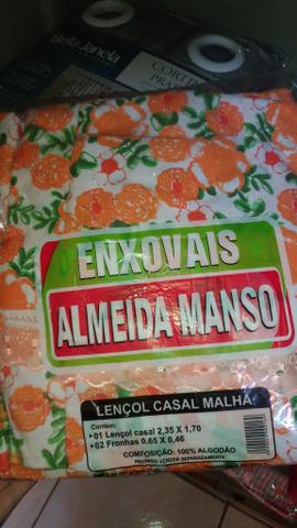 Lençol de elástico casal 3 peças