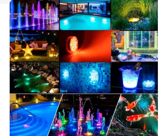 Luminária de piscina subaquática RGB  - Foto 4