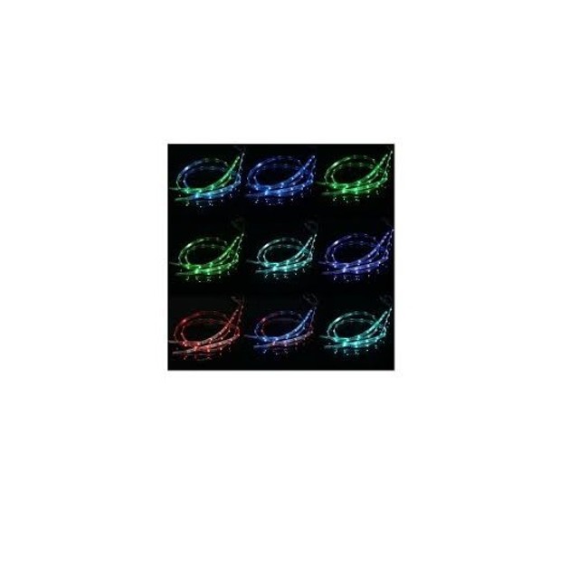 1 Par Fita de Led Pra Tenis Rgb Portátil 60cm 16 Cores Bateria Recarregável Tenis 5v - Foto 6