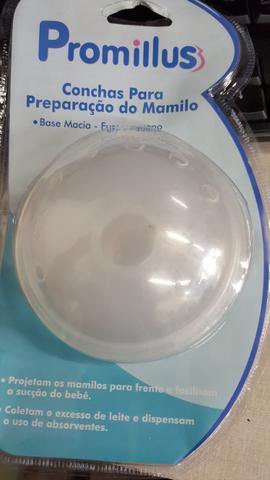Par de conchas para preparação do mamilo