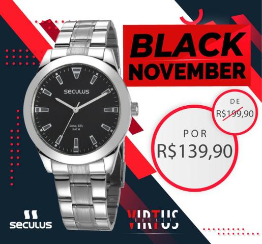Mega Promoção de Relógio Seculus Masculino de R$ 199,90 por R$ 139,90 - Foto 6