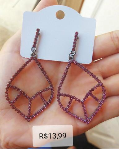Maxi brincos de strass - Foto 3