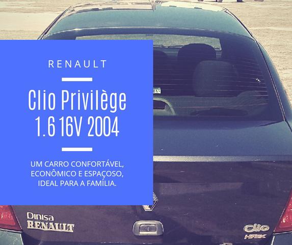 Clio Sedan 2004 1.6 16V Completo - VENDO OU TROCO POR CELTA OU PALIO - Foto 14
