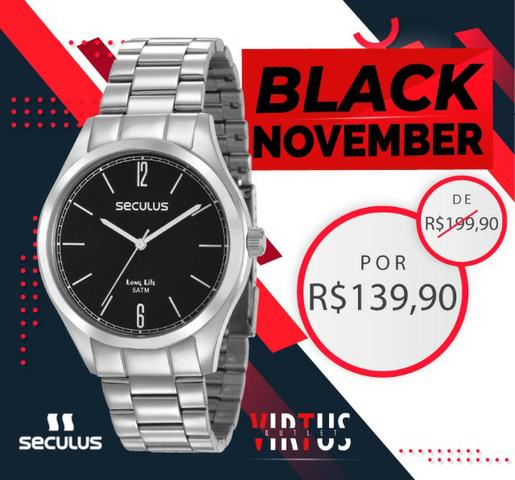 Mega Promoção de Relógio Seculus Masculino de R$ 199,90 por R$ 139,90 - Foto 2