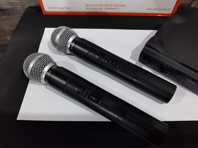 Microfone Duplo sem Fio UHF - Foto 2