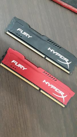 2x Memória RAM HyperX 4 gb 1600mhz DDR3