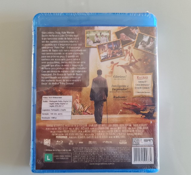Bluray Finding Neverland - Em Busca Da Terra Do Nunca - Novo e Lacrado - Foto 2