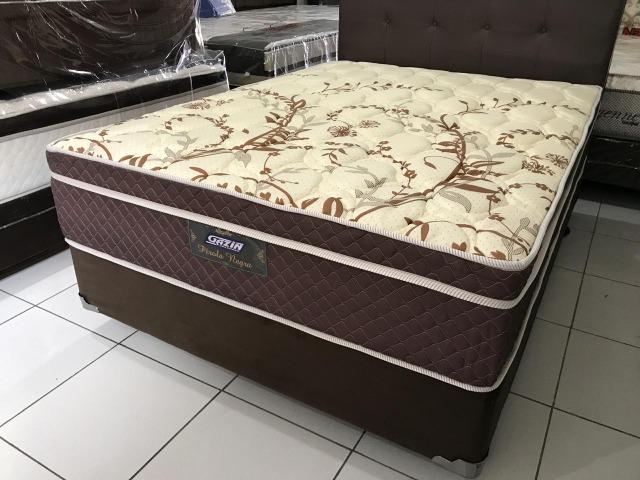 Cama Box Casal Gazin Pérola Negra Marrom Molas Ensacadas - Pronta Entrega! - Foto 6