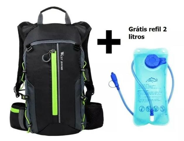 Mochila De Hidratação + Bolsa de Água 2 Litros - Foto 3