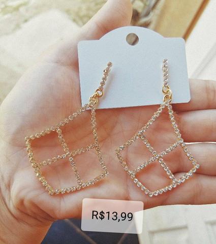 Maxi brincos de strass - Foto 2
