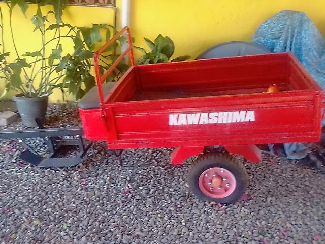Motocultivador Kawashima + carretinha + implementos - Foto 2