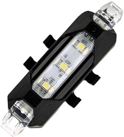 Luz Traseira Da Bicicleta Recarregável USB Aviso de Segurança LED - Foto 4