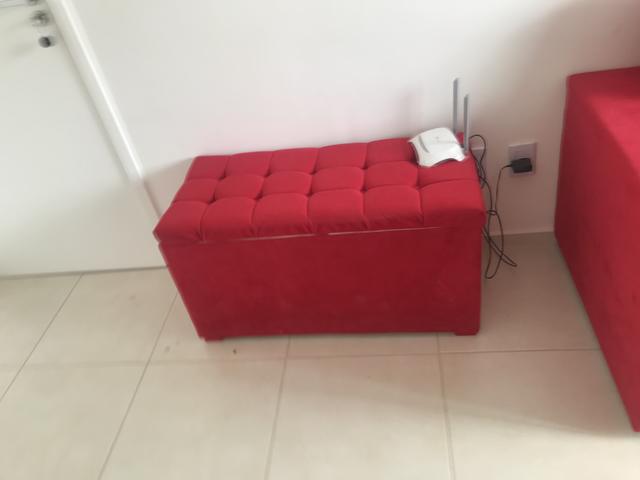 Sofá mesa de centro e puff baú 550 - Foto 2