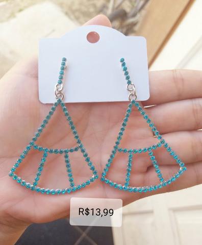 Maxi brincos de strass