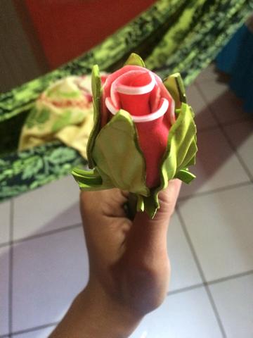 Linda caneta em formato de rosas