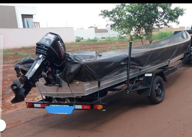 Vendo Barco + Motor + Carreta - Foto 4