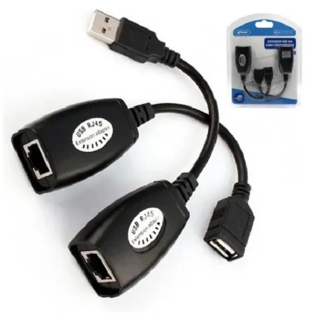 Extensor Usb 2.0 Via Cabo De Rede Rj45 Ate 45 Mts Knup