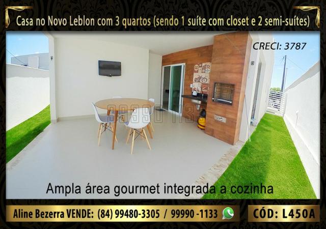 Ampla casa no Novo Leblon com 3 quartos, já com móveis projetados