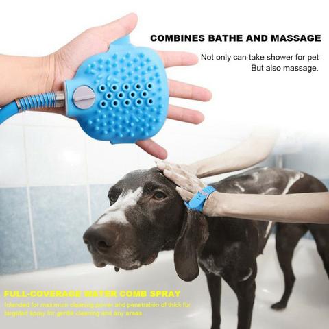 Cão Lavador Pet Ferramenta De Banho Luva Silicone Escova