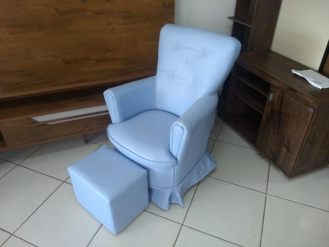 Frete Grátis* Poltrona Amamentação com Balanço e Puff - Elô *NOVO - Foto 4