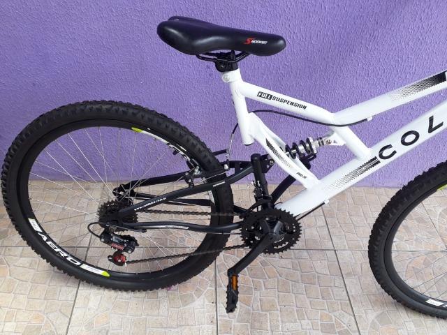 Bicicleta Colli Fulls GPS Aro 26 21 Marchas Suspensão Dupla 220 - Foto 3