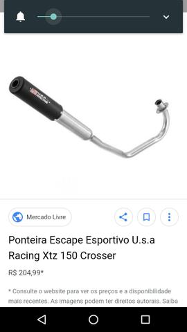 Escapamento crosser xtz
