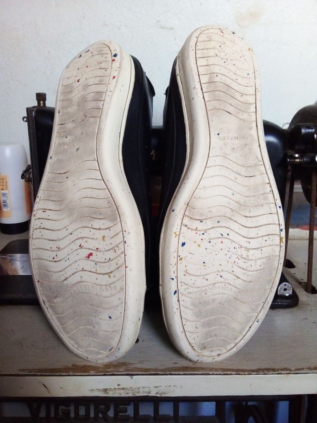 Sapatotenis da richards usado mais todo bom couro  - Foto 4