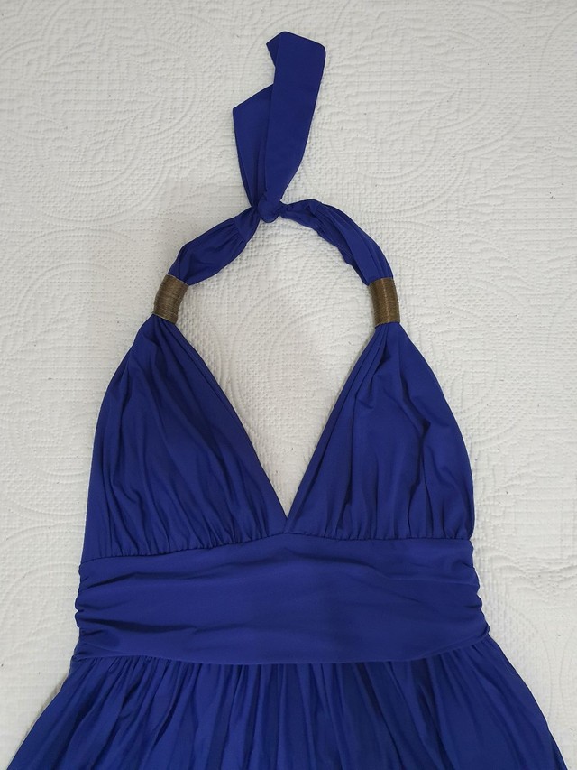 Vestido longuete para festas azul - Foto 2