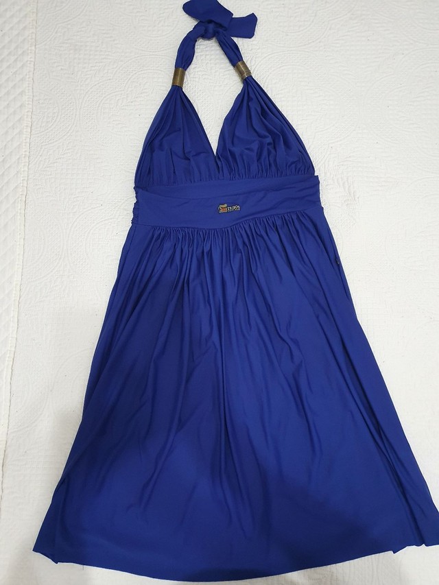 Vestido longuete para festas azul - Foto 3