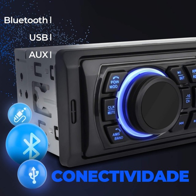 Radio Som Automotivo Multilaser Trip BT Mp3 Usb e Bluetooth - Foto 2