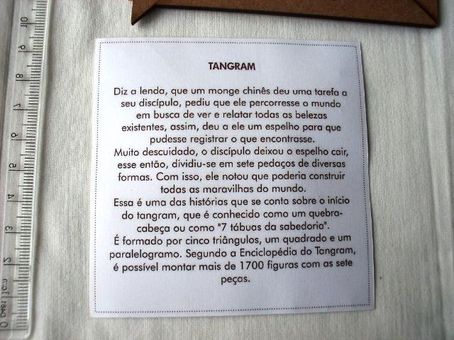 Brinquedo - Tangram De Madeira - Usado - Foto 5