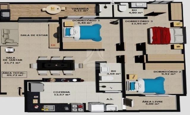 Apartamento à venda com 3 dormitórios em Parque dos bandeirantes, Ribeirão preto cod:58709 - Foto 2