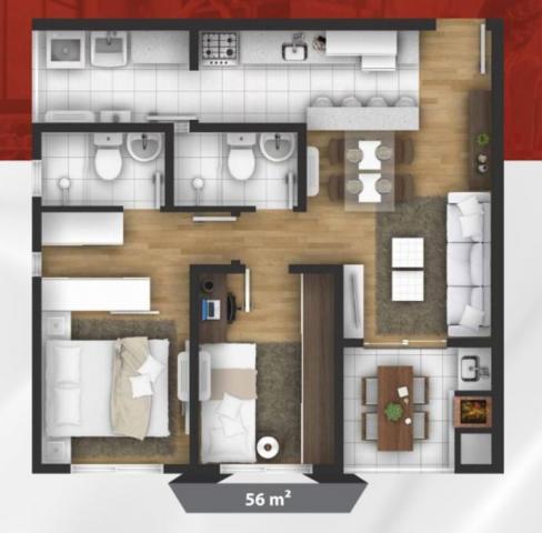 Apartamento à venda com 2 dormitórios em Santa cândida, Curitiba cod:64833 - Foto 18