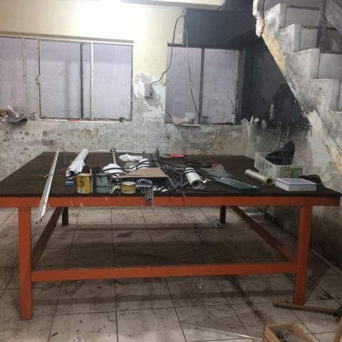Mesa para vidraçeiro