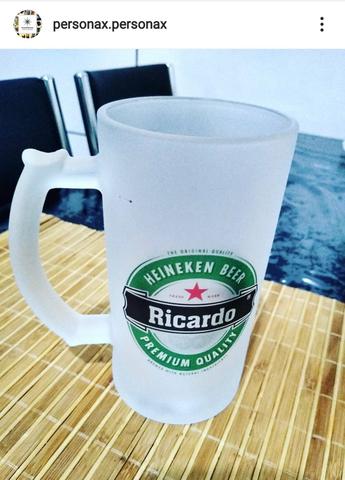 Canecas de Chopp de Vidro Fosco Personalizadas