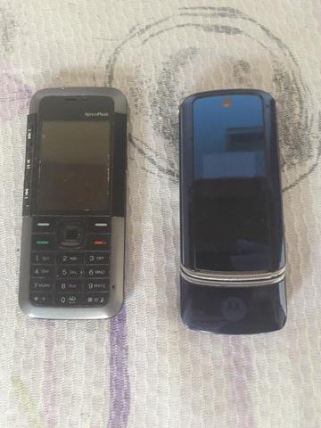 Celular Motorola e Nokia