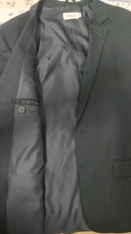 Terno Masculino Slim Azul Marinho Nº52, Usado apenas 1 vez - Foto 5