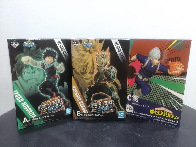 Promo Black Action Figure Boku No Hero Midoriya, Bakugo e Todoroki - Foto 6