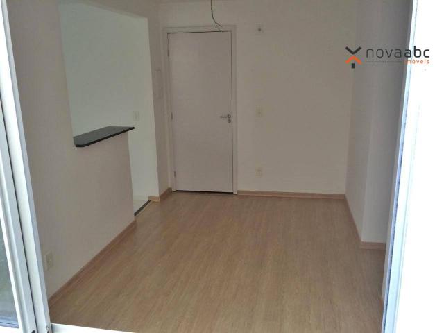 Apartamento com 2 dormitórios para alugar, 47 m² por R$ 1.300/mês - Vila Homero Thon - San - Foto 4