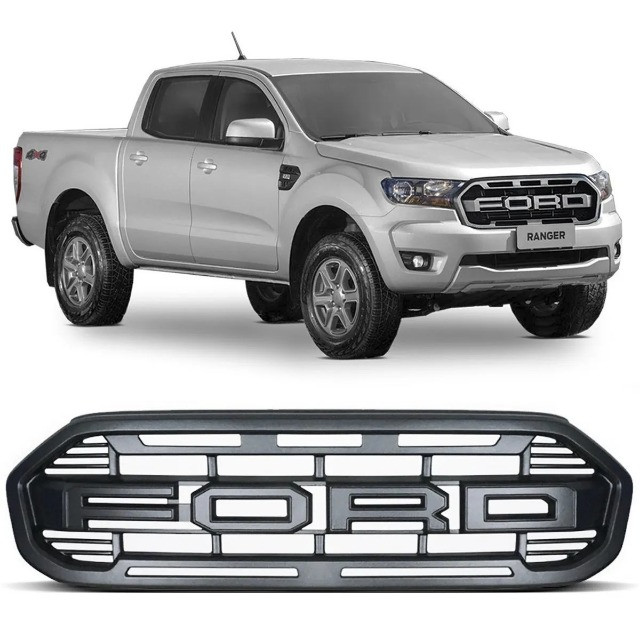 Grade Raptor Frontal Ford Ranger 2020 / 2021 - Moldura Preta - Foto 4