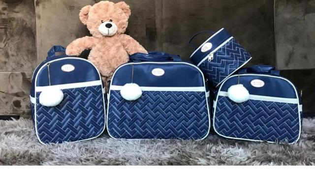 Kit Bolsa Maternidade Luxo com Mochila- 5 peças - Foto 4
